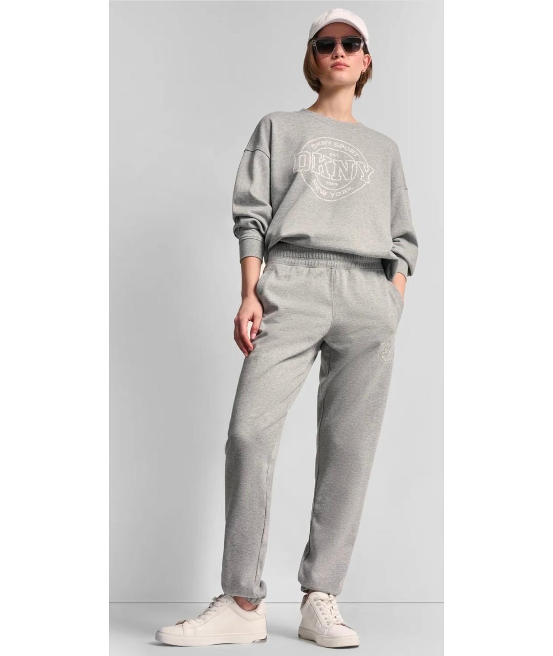 DKNY Серый хлопковый костюм с брюками, фото 2