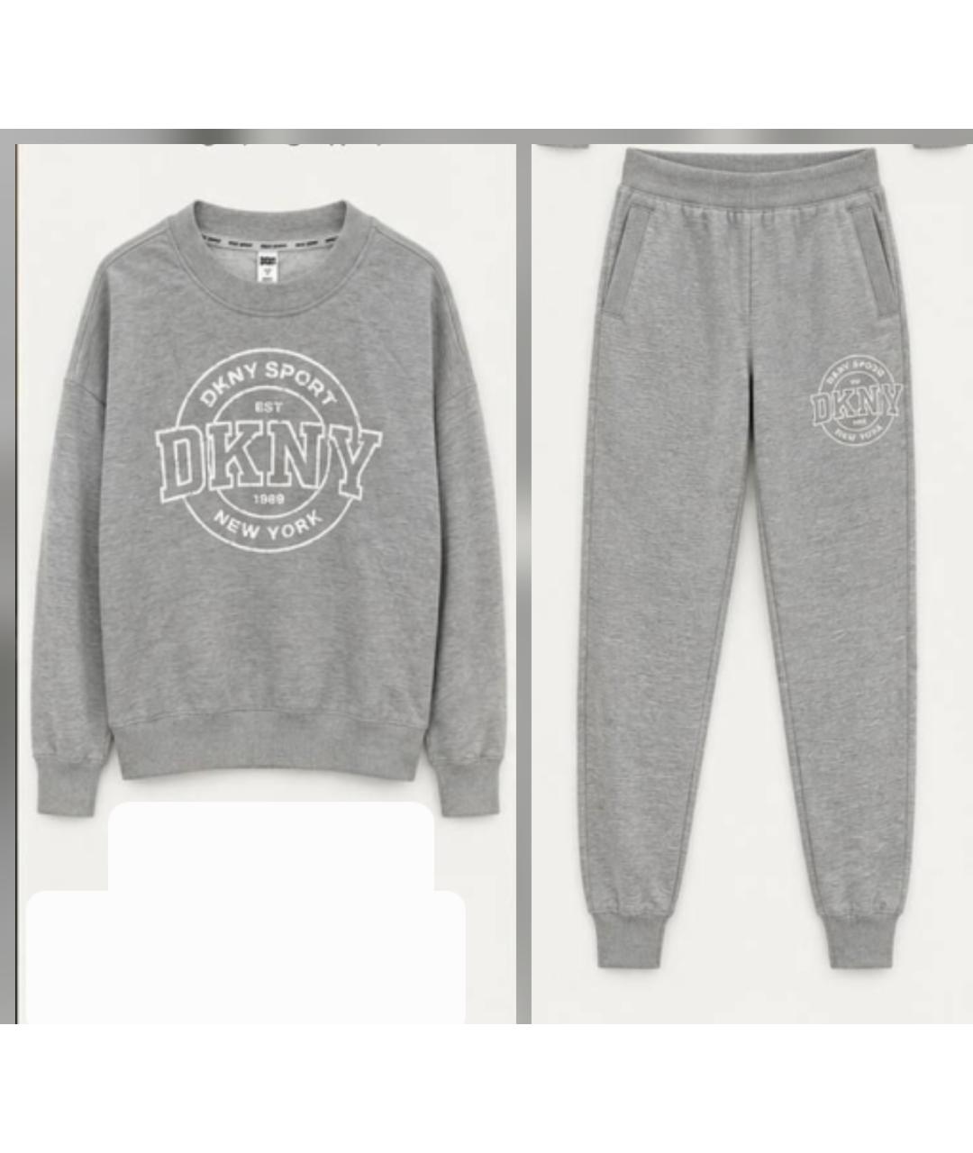 DKNY Серый хлопковый костюм с брюками, фото 7