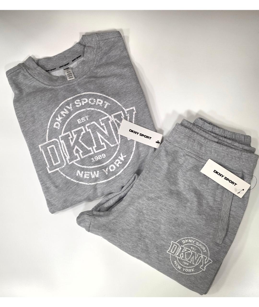 DKNY Серый хлопковый костюм с брюками, фото 5