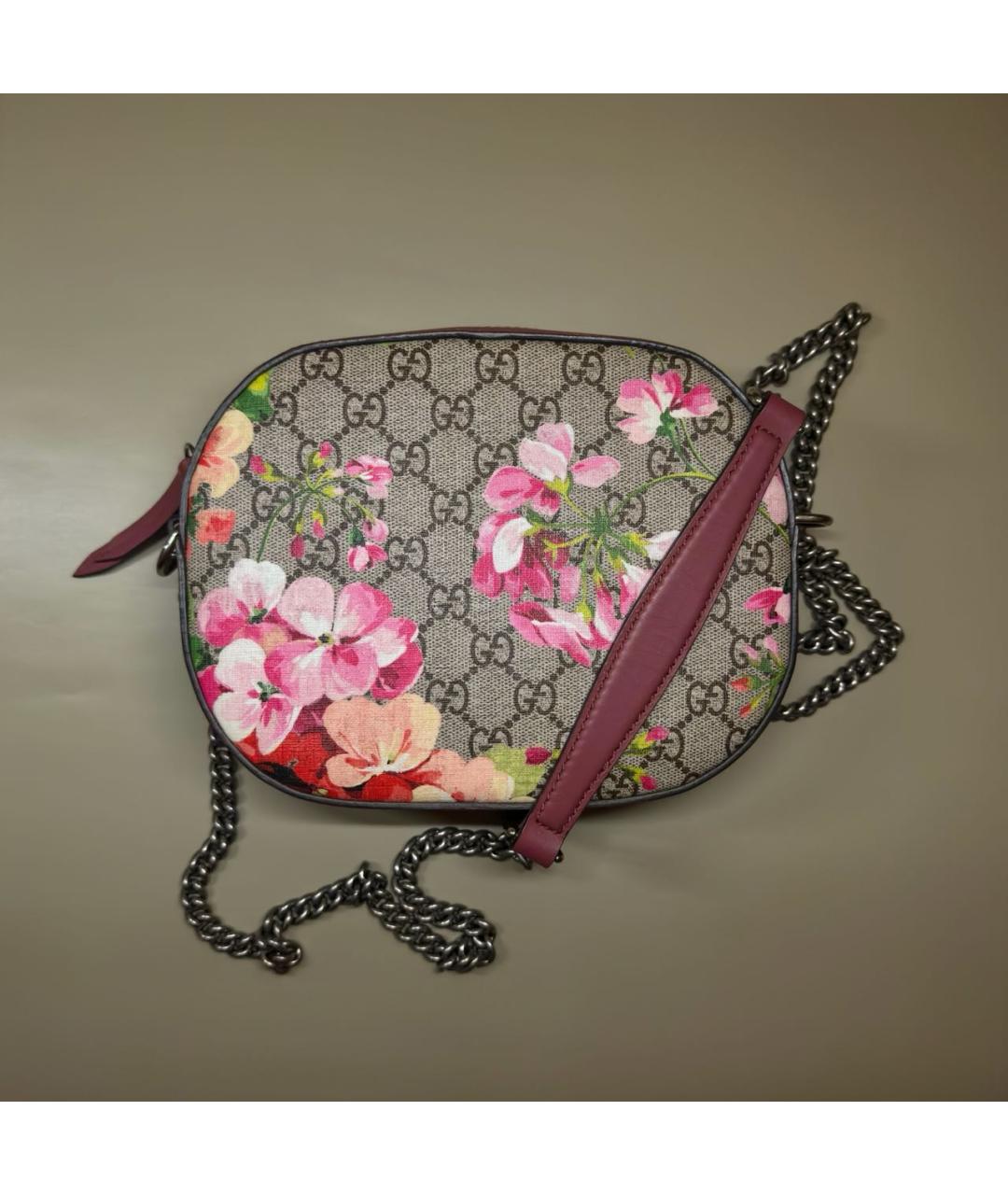 GUCCI Бежевая сумка через плечо из канвы, фото 2