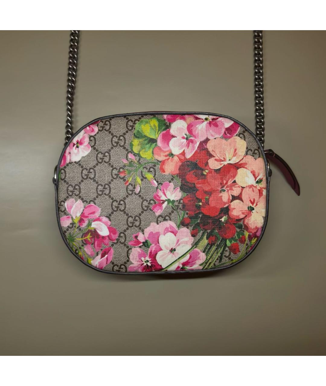 GUCCI Бежевая сумка через плечо из канвы, фото 9