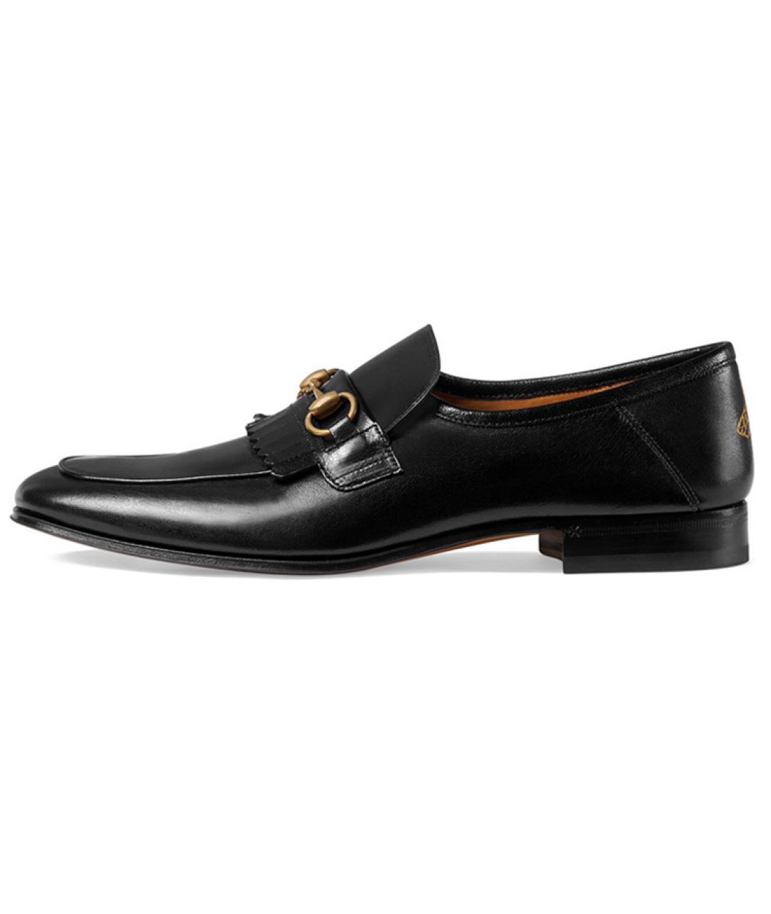 GUCCI Черные кожаные лоферы, фото 5