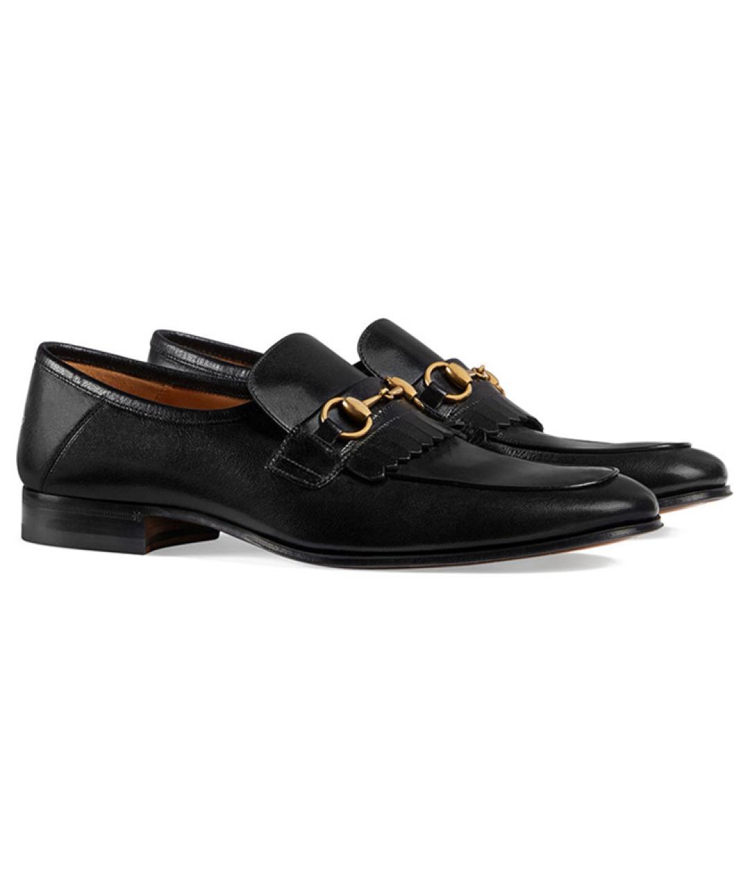 GUCCI Черные кожаные лоферы, фото 2