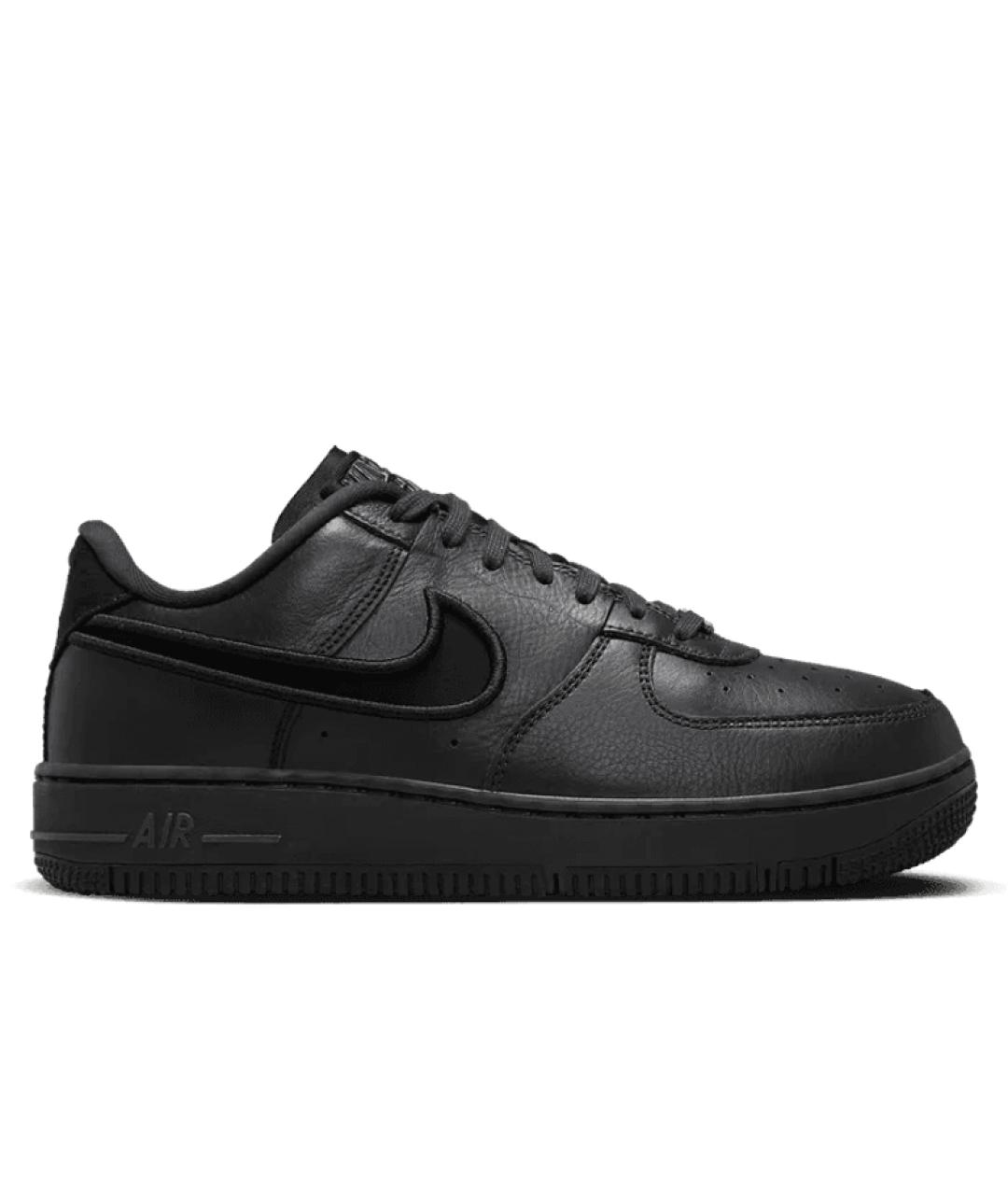 NIKE Черные кожаные низкие кроссовки / кеды, фото 6