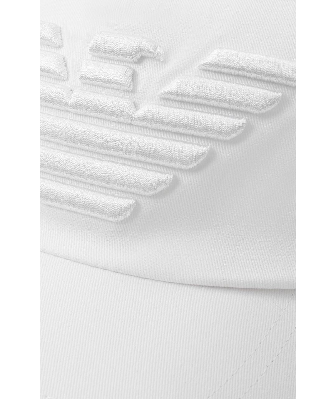 EMPORIO ARMANI Белая хлопковая кепка/бейсболка, фото 4