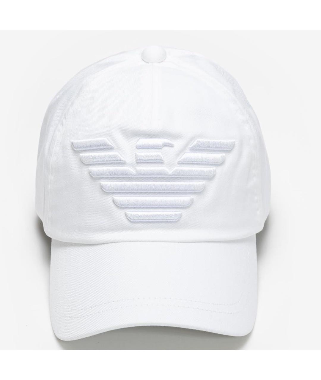 EMPORIO ARMANI Белая хлопковая кепка/бейсболка, фото 9