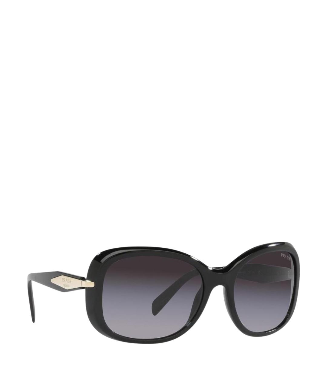 PRADA Черные пластиковые солнцезащитные очки, фото 1