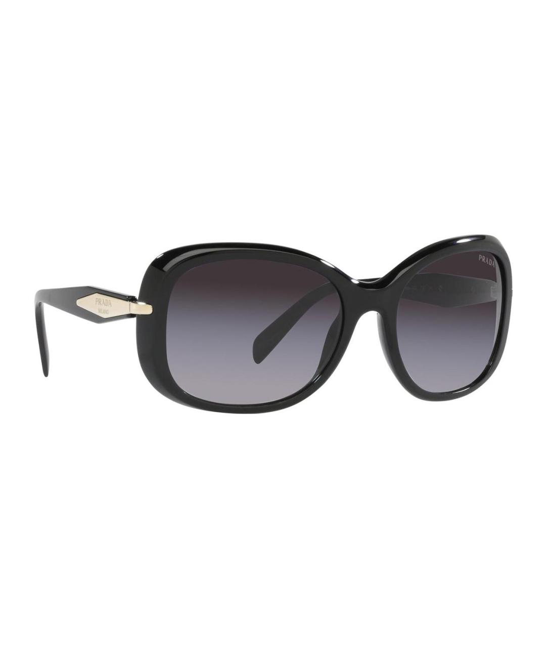 PRADA Черные пластиковые солнцезащитные очки, фото 4