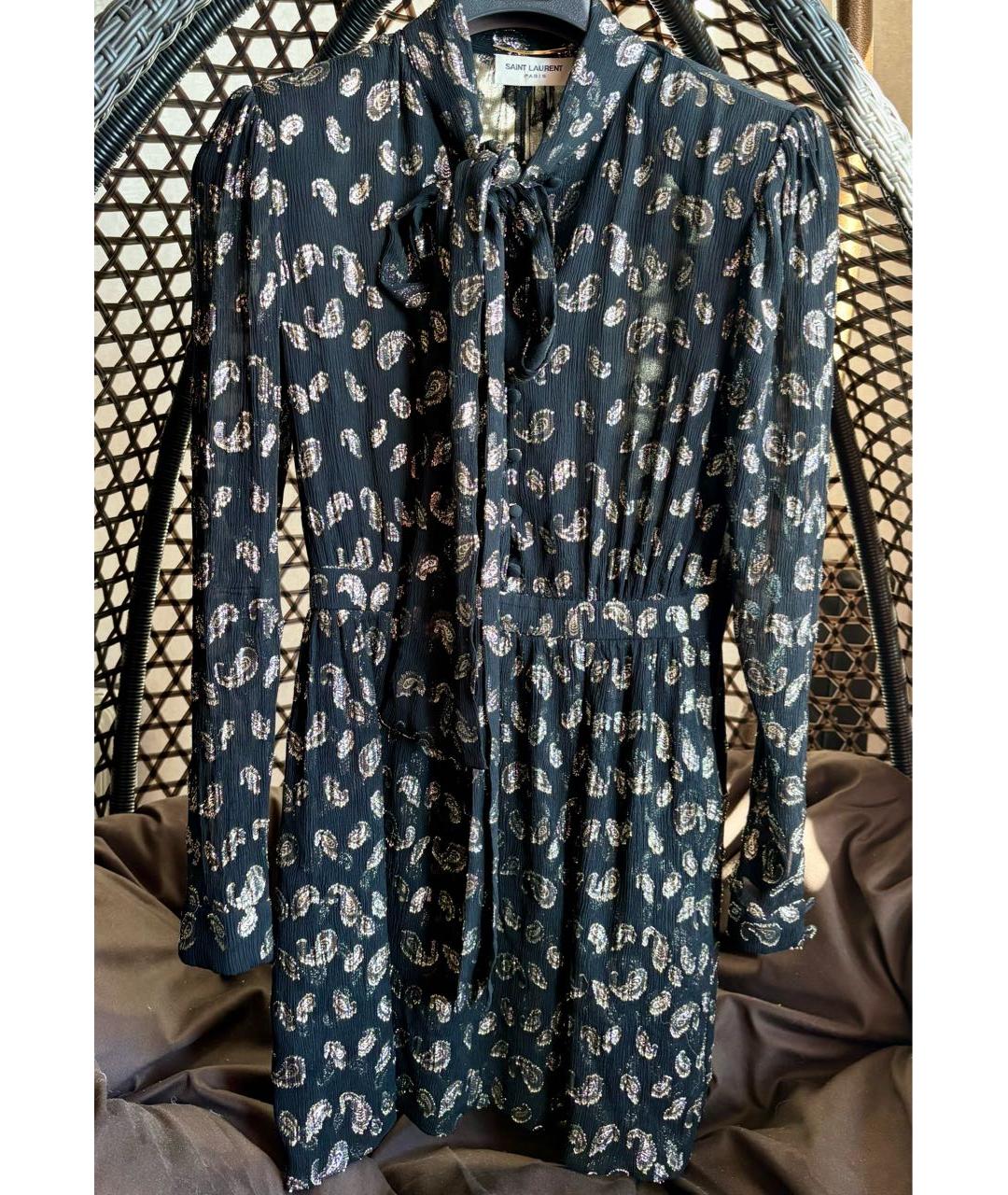 SAINT LAURENT Черное коктейльное платье, фото 6