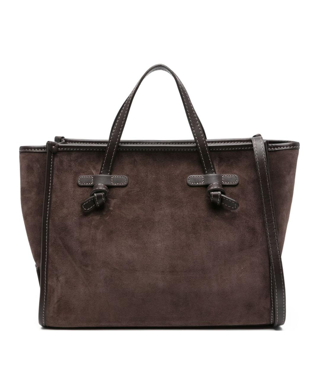 Gianni Chiarini Коричневая замшевая сумка тоут, фото 1