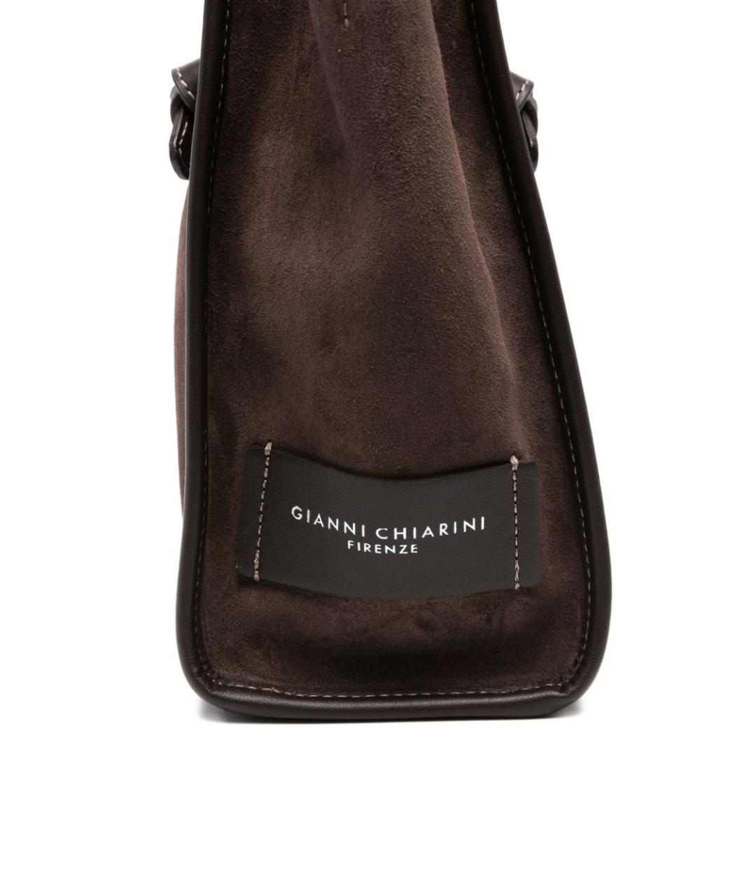 Gianni Chiarini Коричневая замшевая сумка тоут, фото 4