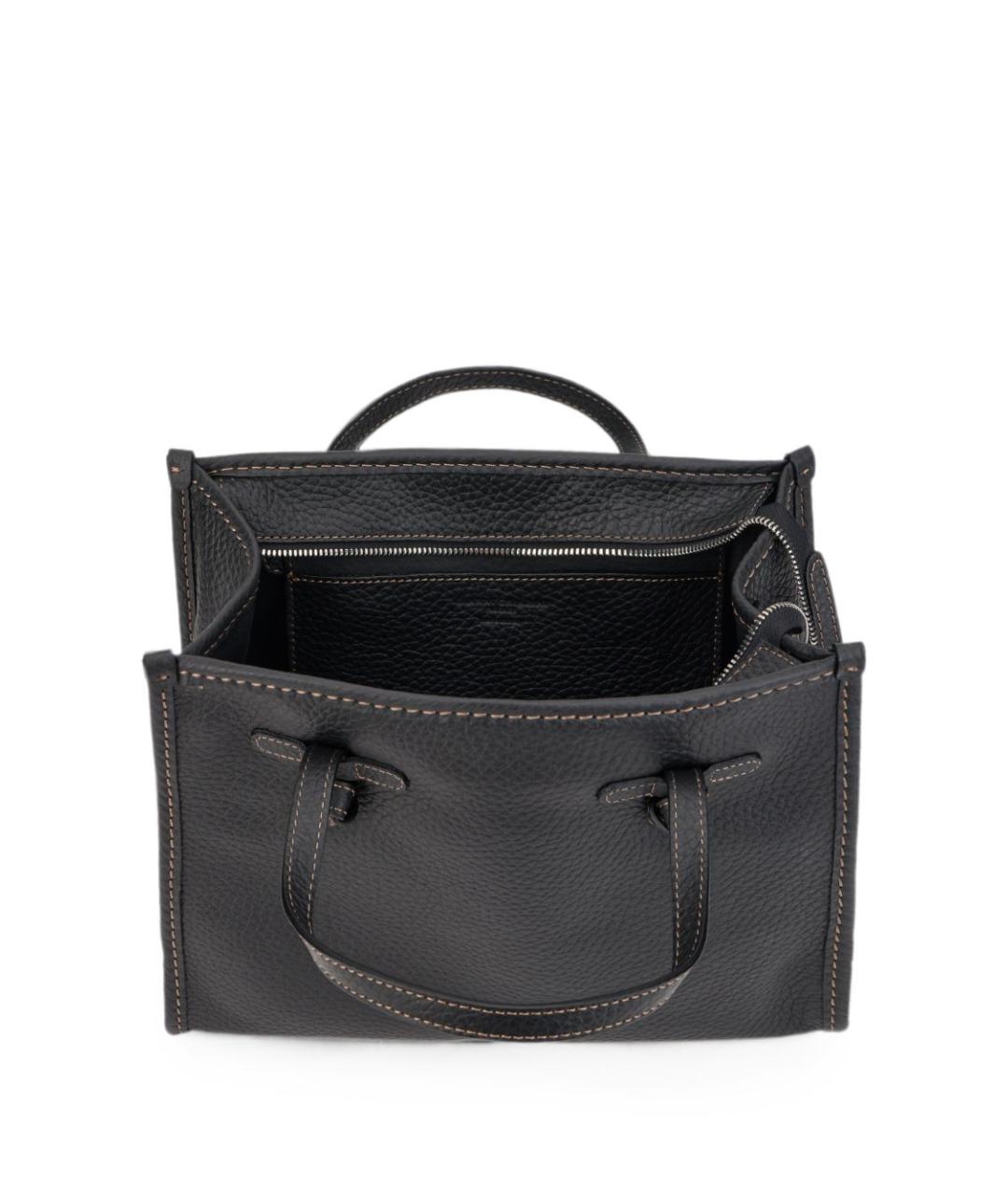 Gianni Chiarini Черная кожаная сумка тоут, фото 4
