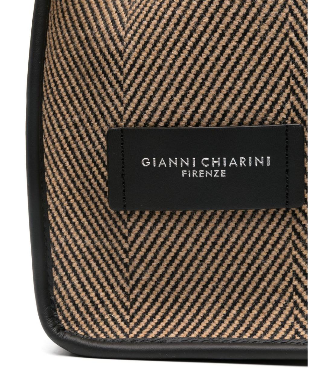 Gianni Chiarini Коричневая тканевая сумка тоут, фото 5