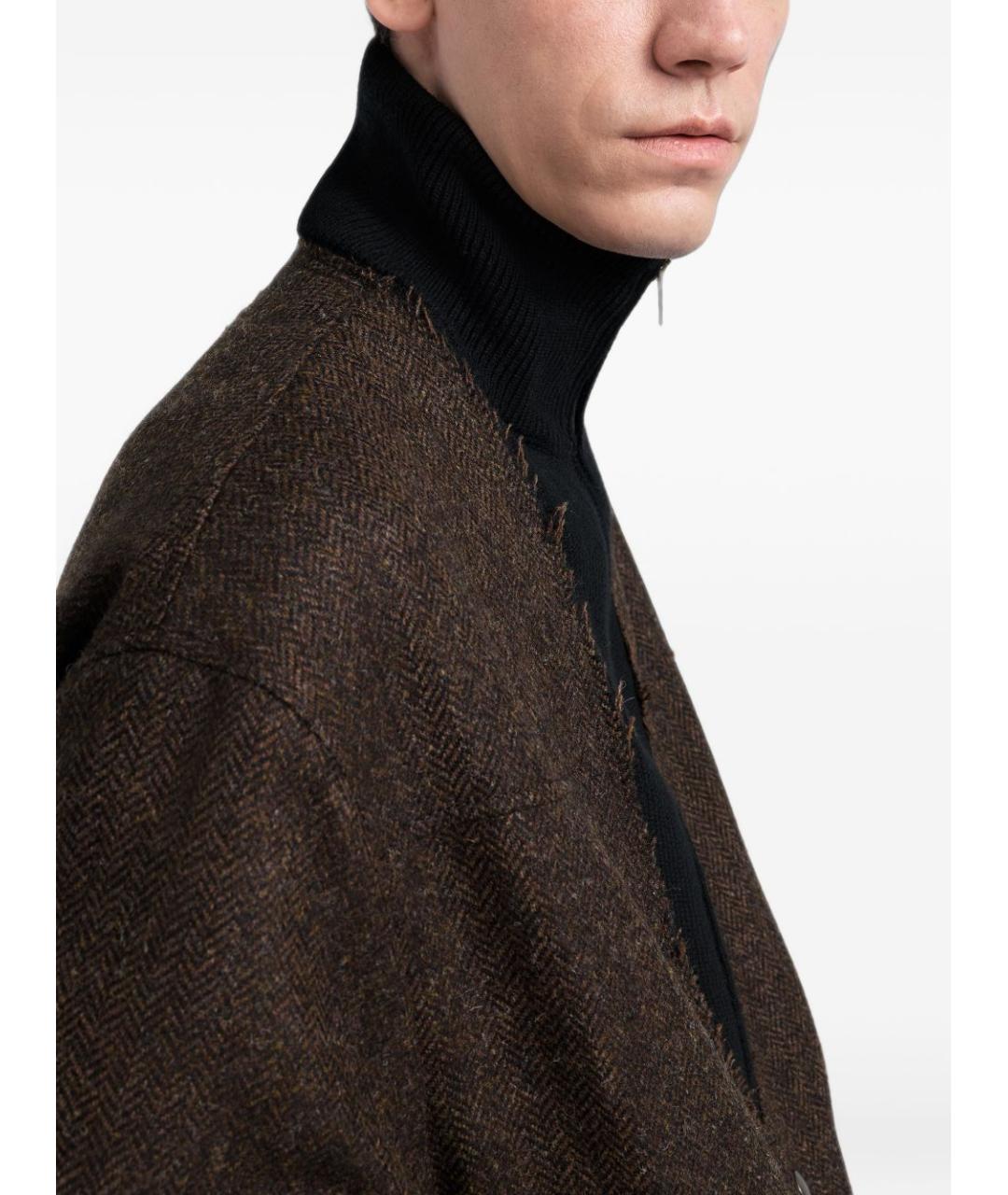 MAISON MARGIELA Коричневая шерстяная куртка, фото 2