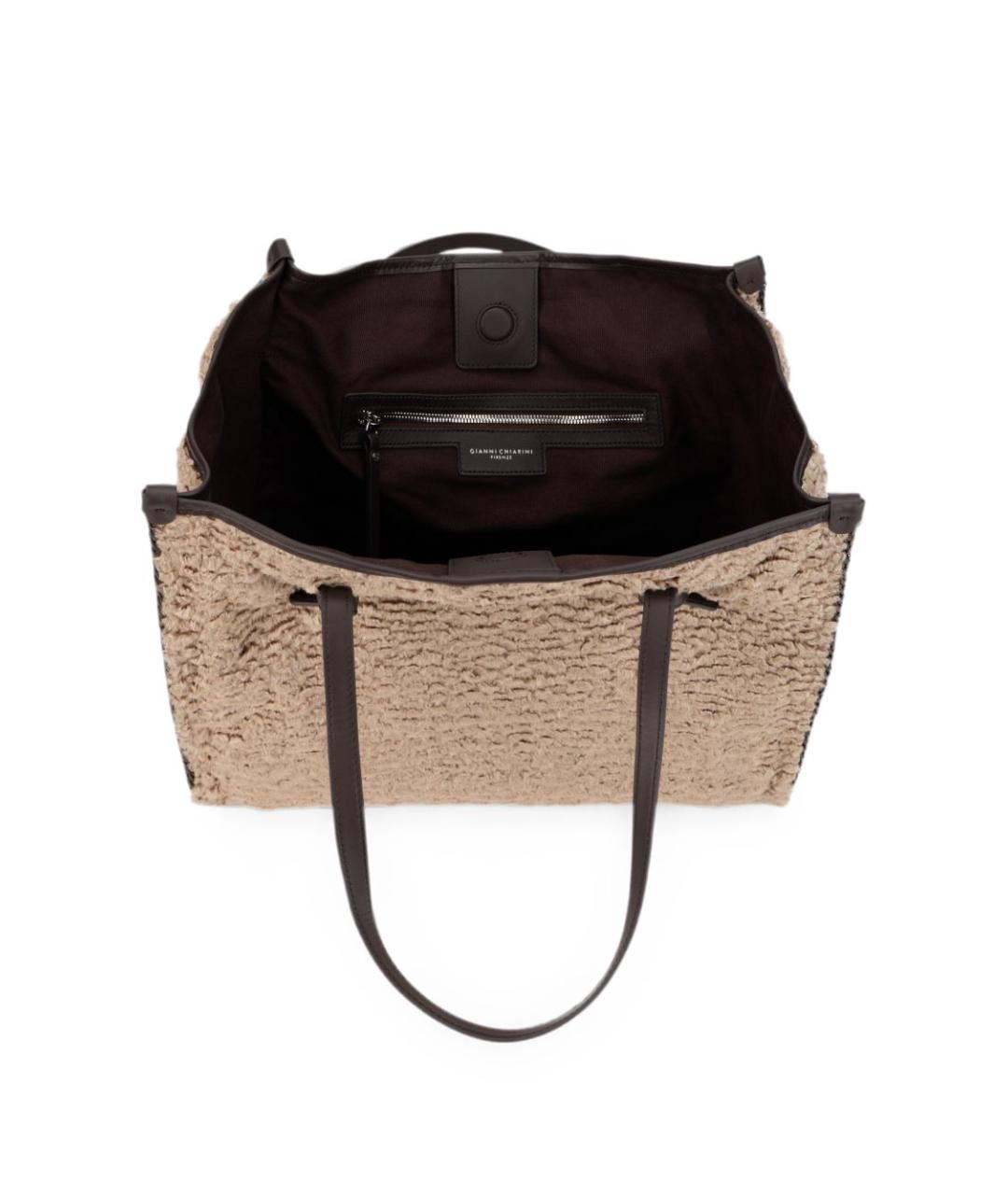 Gianni Chiarini Бежевая сумка тоут, фото 3