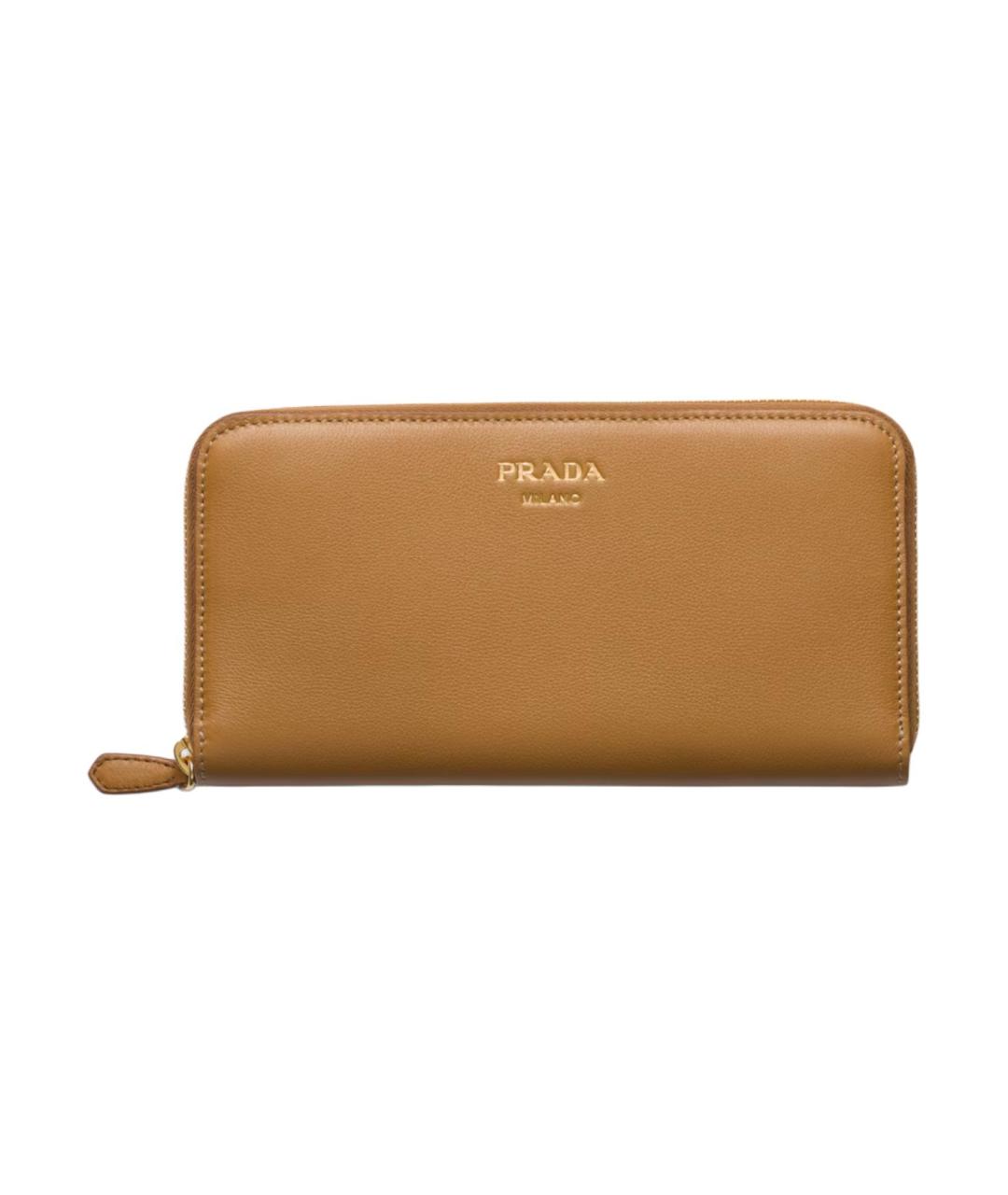PRADA Коричневый кожаный кошелек, фото 5