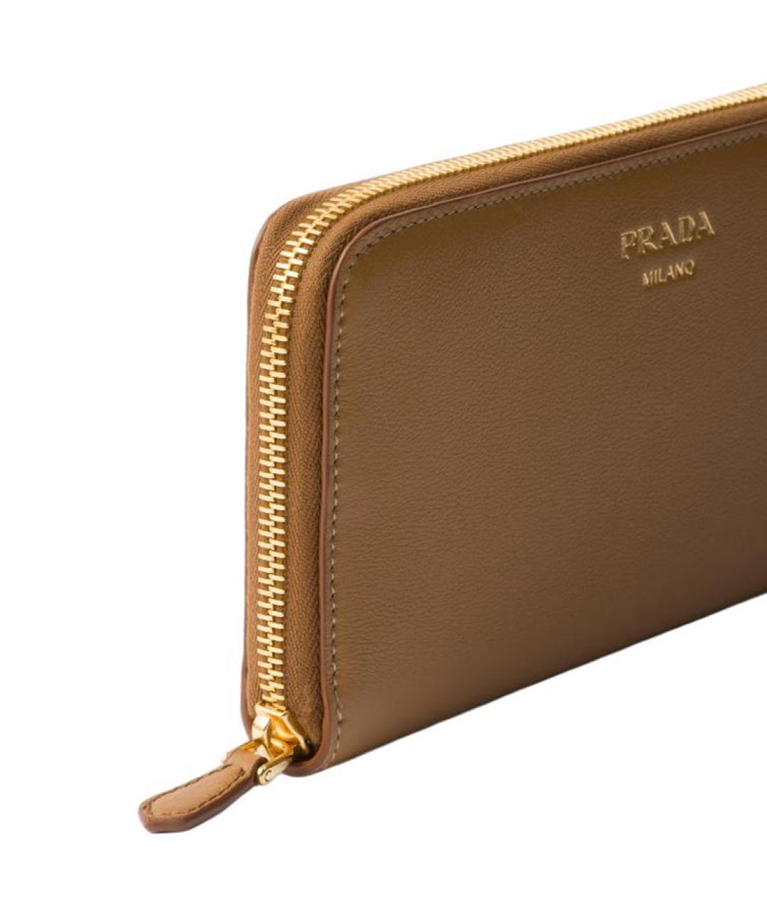 PRADA Коричневый кожаный кошелек, фото 4