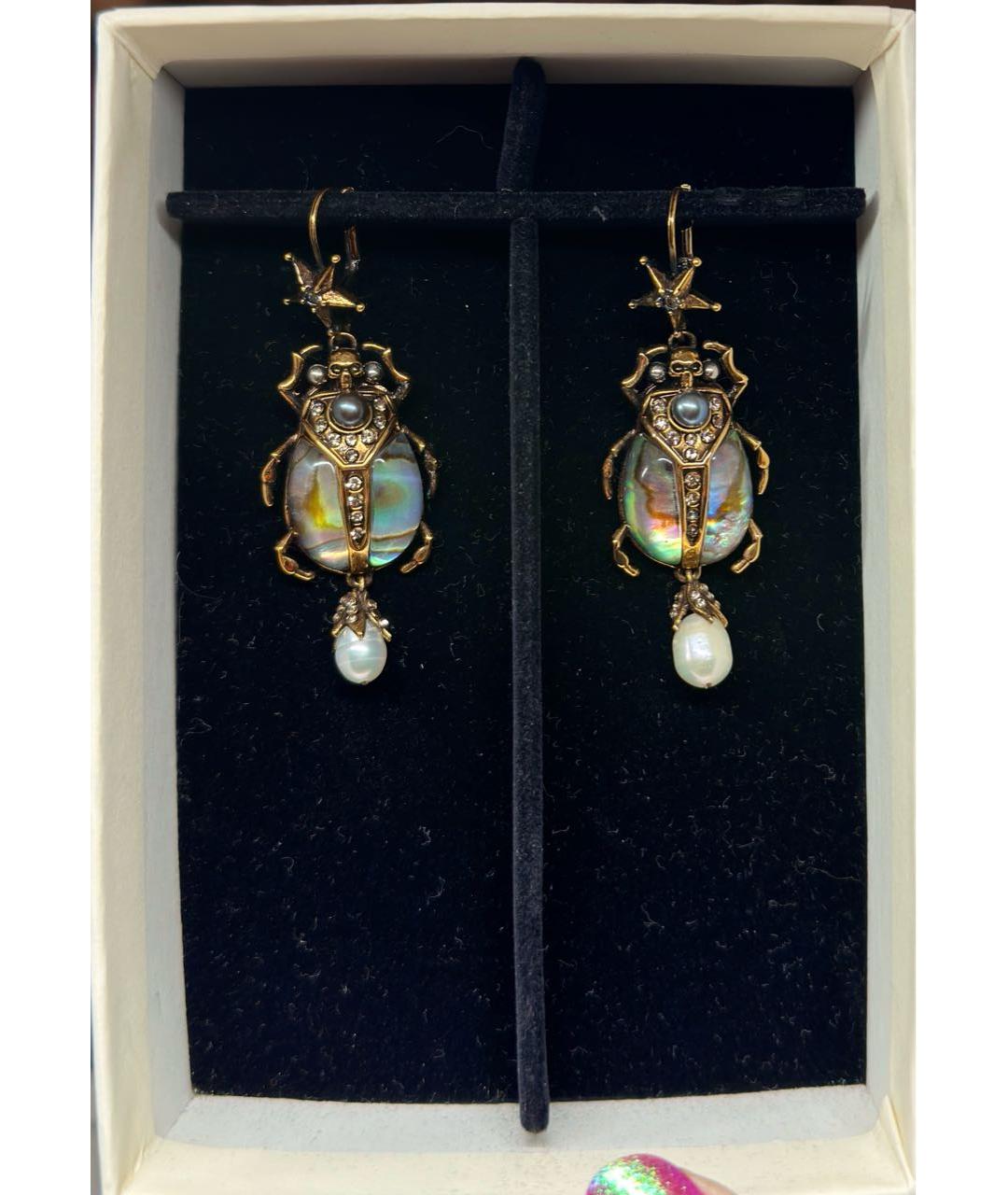 ALEXANDER MCQUEEN Золотые латунные серьги, фото 5