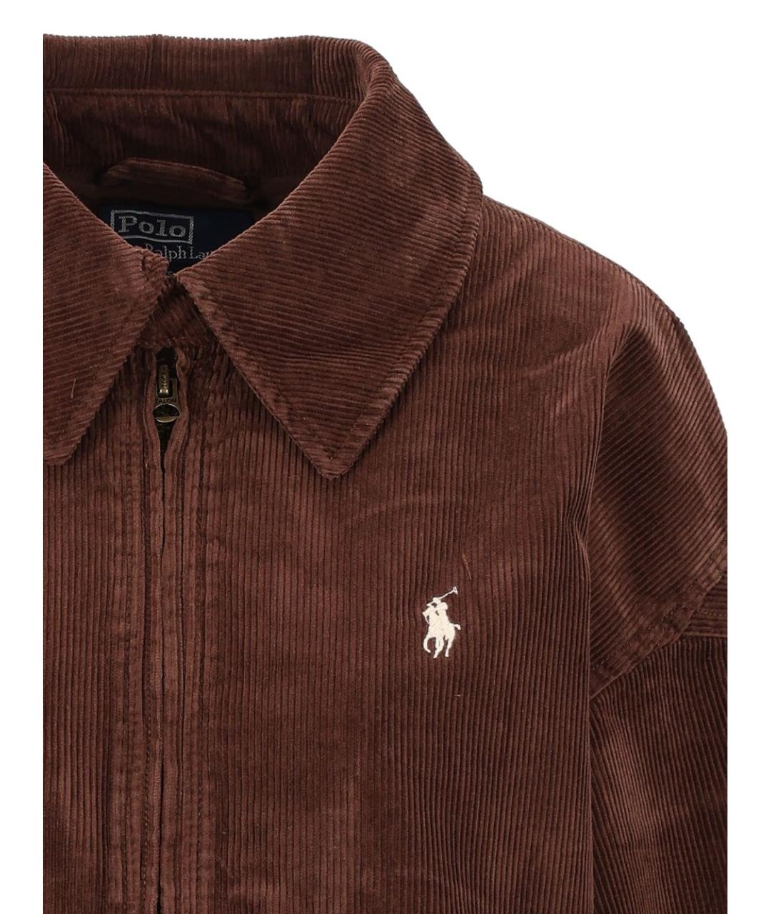 POLO RALPH LAUREN Коричневая хлопковая куртка, фото 3
