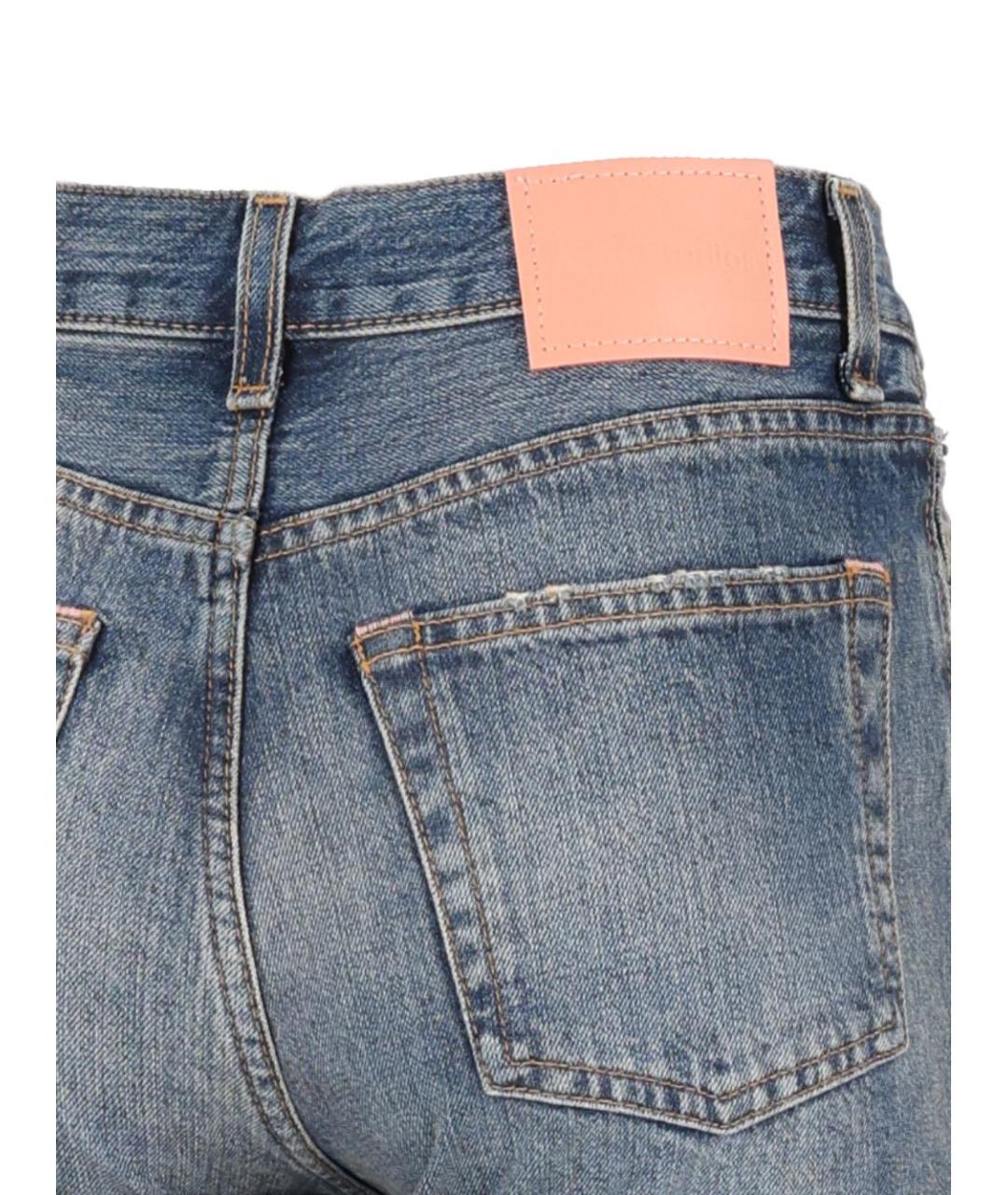 ACNE STUDIOS Синие хлопковые джинсы клеш, фото 3