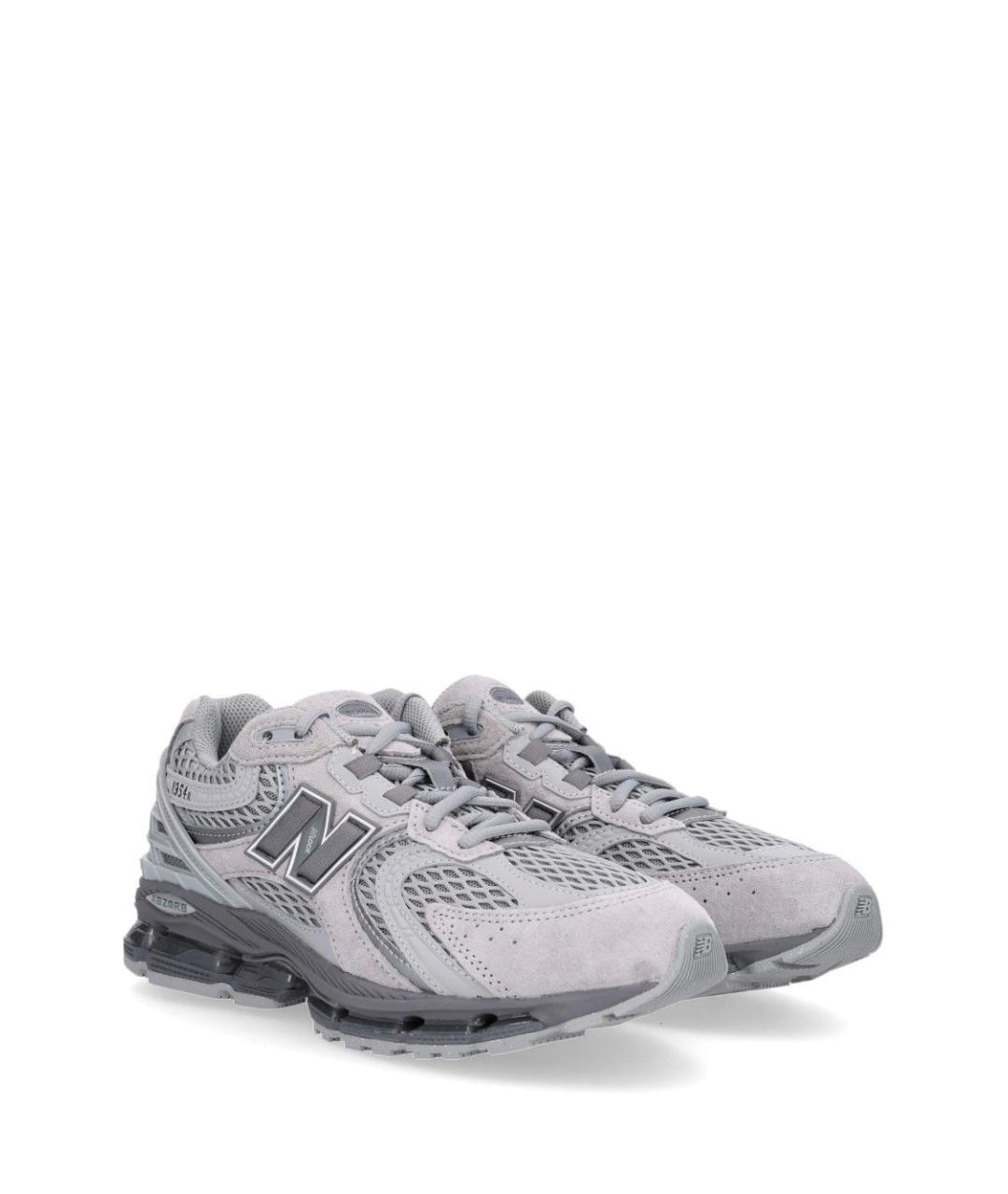 NEW BALANCE Серые текстильные кроссовки, фото 3