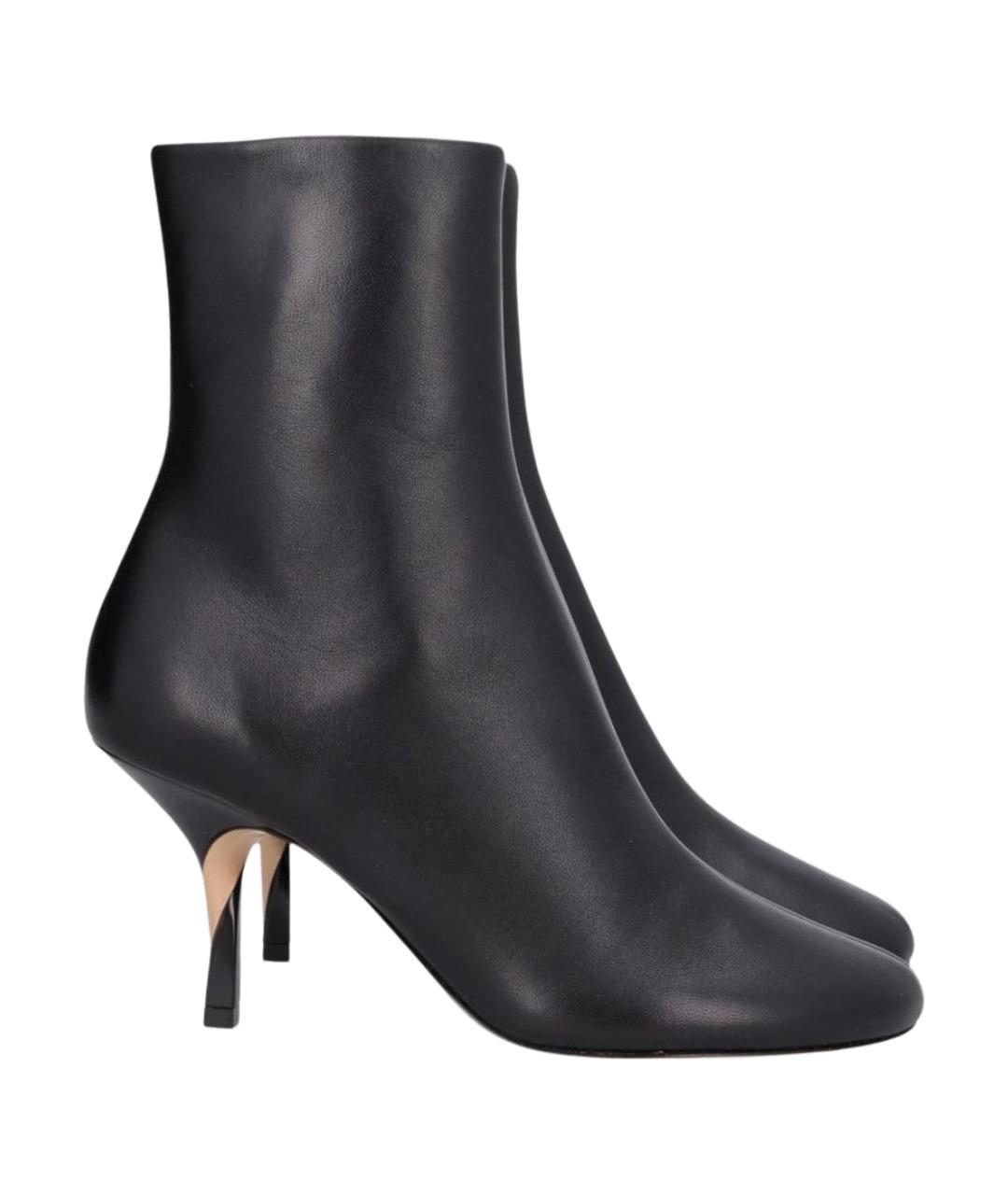 JACQUEMUS Черные кожаные ботильоны, фото 1