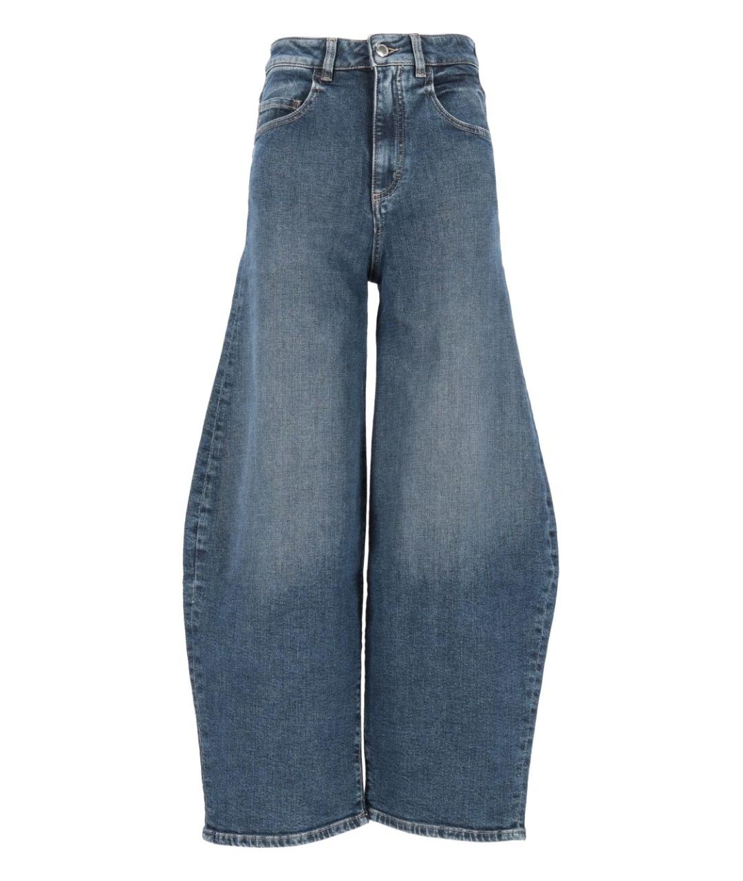 ICON DENIM Синие хлопко-эластановые джинсы клеш, фото 1