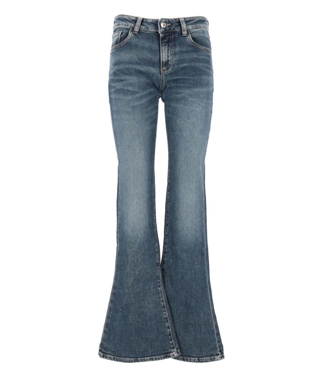 ICON DENIM Синие хлопко-эластановые джинсы клеш, фото 1
