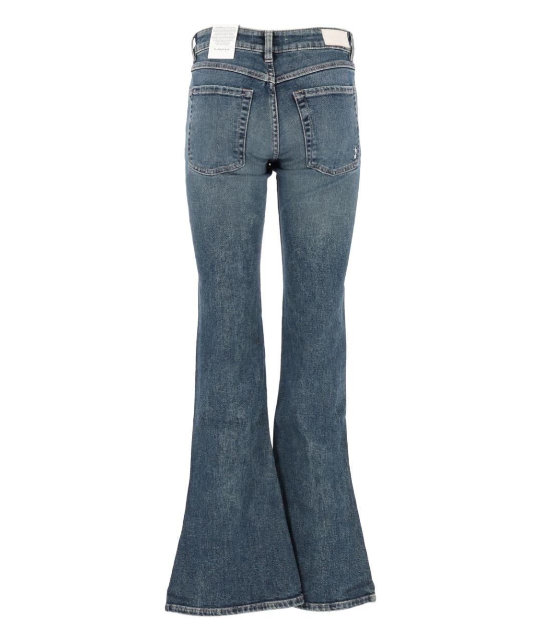 ICON DENIM Синие хлопко-эластановые джинсы клеш, фото 2