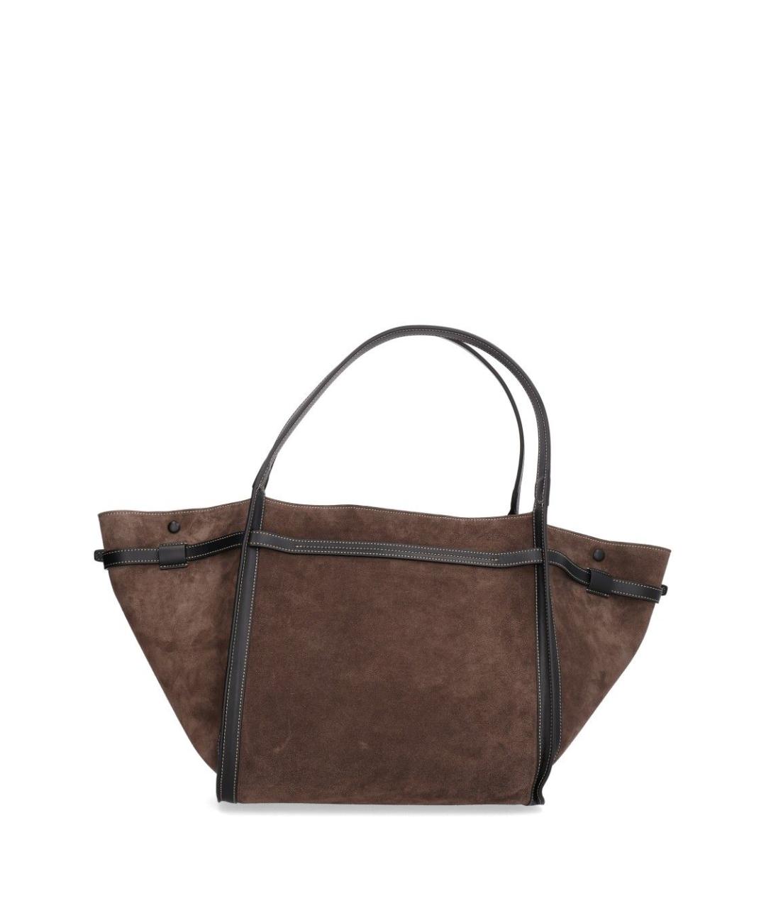 TOD'S Коричневая замшевая сумка с короткими ручками, фото 3