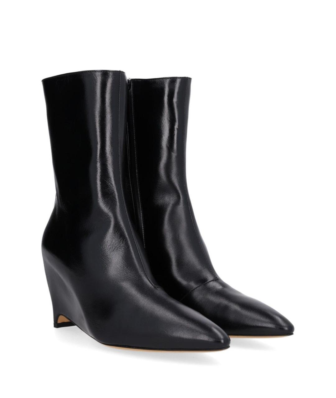 MAISON MARGIELA Черные кожаные ботильоны, фото 2