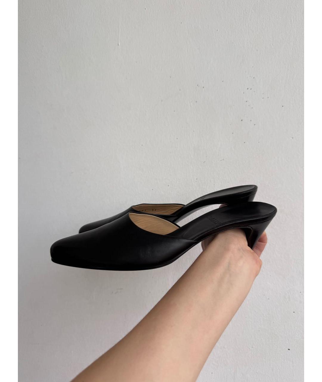 BALLY Черные кожаные мюли, фото 7