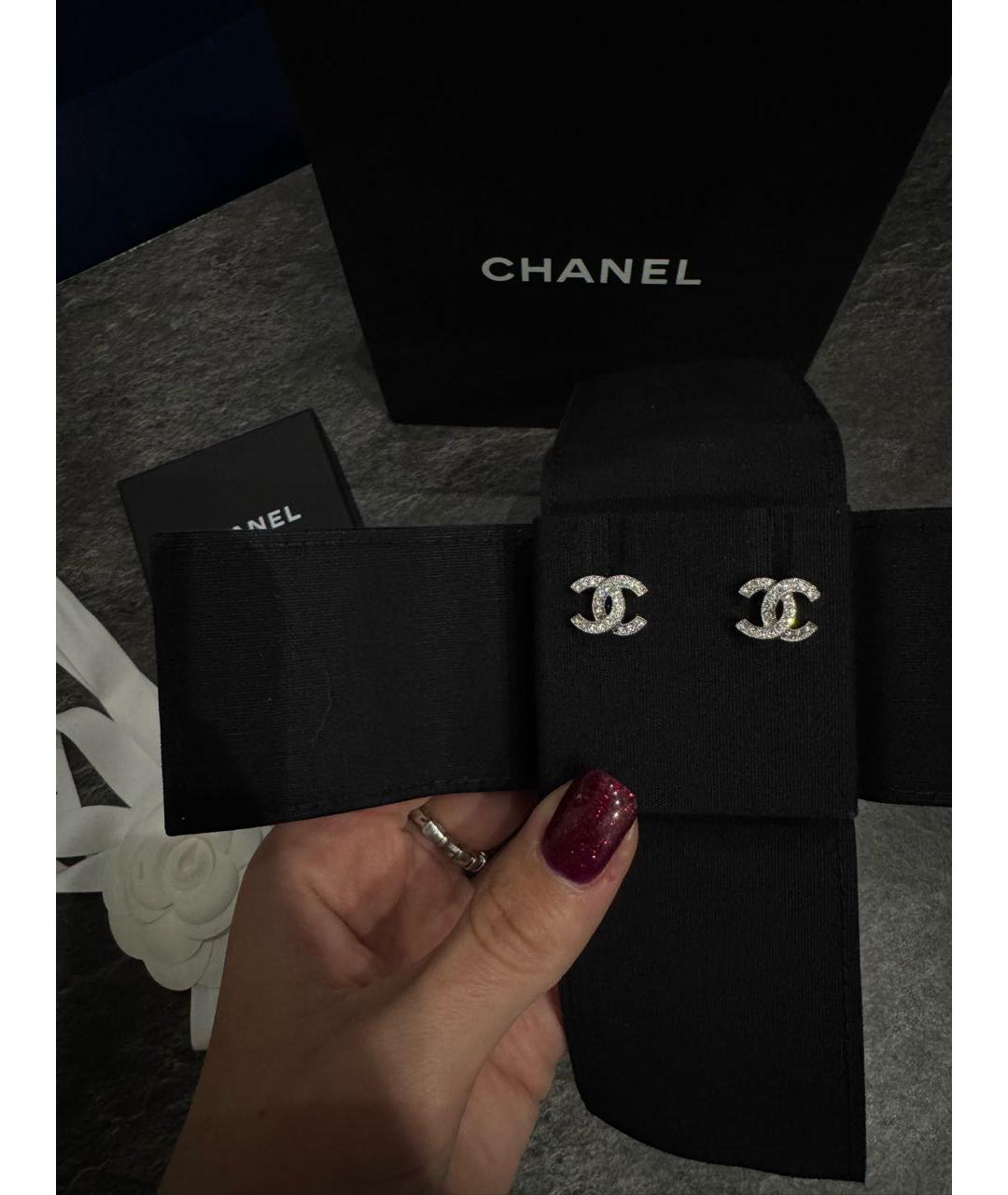 CHANEL Серебряные металлические серьги, фото 3