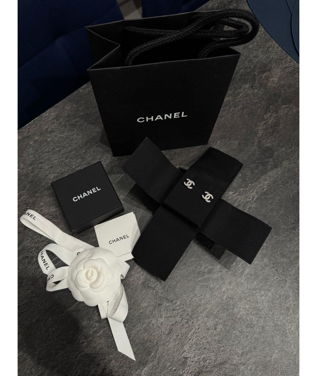 CHANEL Серебряные металлические серьги, фото 4