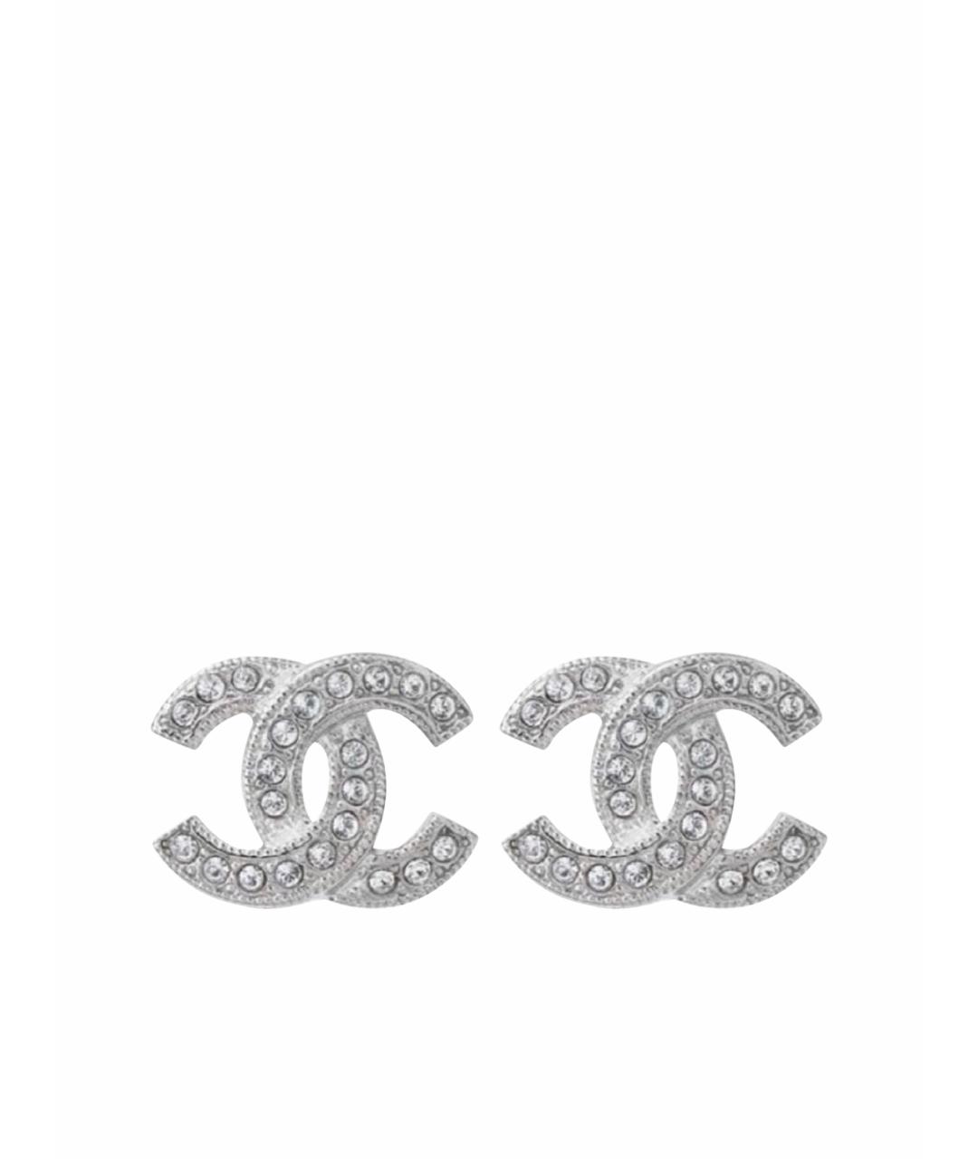 CHANEL Серебряные металлические серьги, фото 1