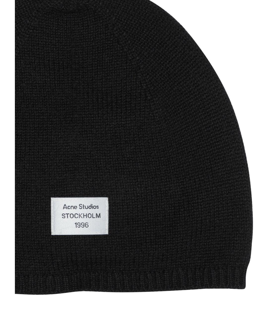ACNE STUDIOS Черная кашемировая шапка, фото 3