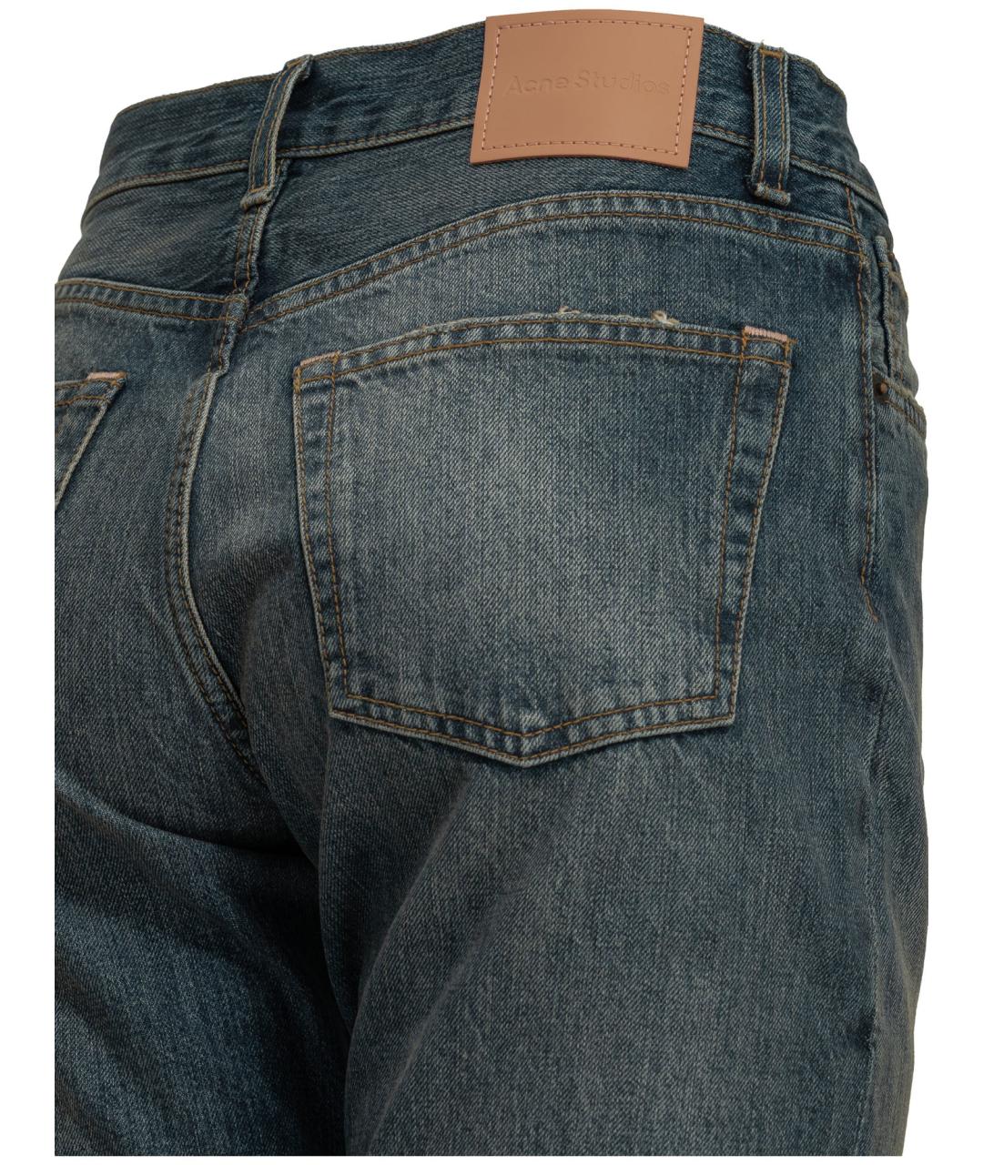 ACNE STUDIOS Синие хлопковые прямые джинсы, фото 4