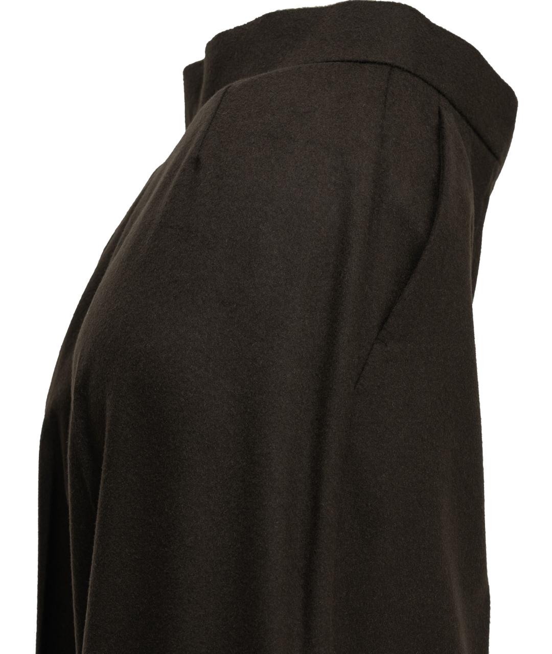 MAX MARA Коричневые шерстяные прямые брюки, фото 4