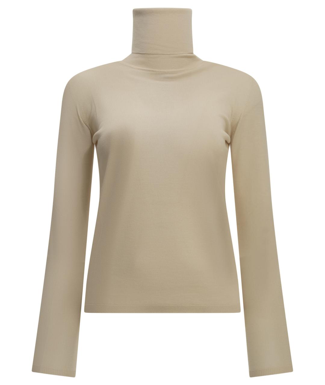 MAX MARA Бежевый шерстяной джемпер / свитер, фото 1