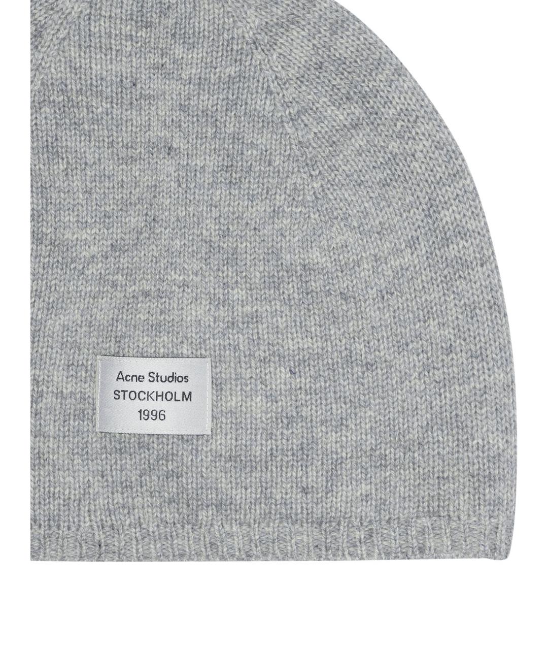 ACNE STUDIOS Серая кашемировая шапка, фото 3