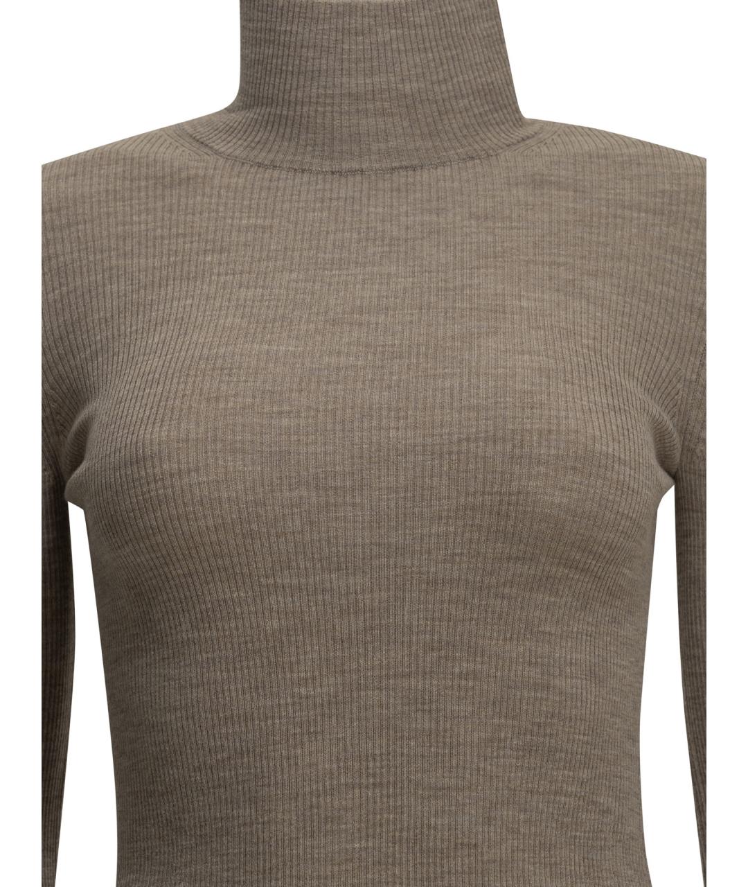 MAX MARA Бежевый шерстяной джемпер / свитер, фото 3