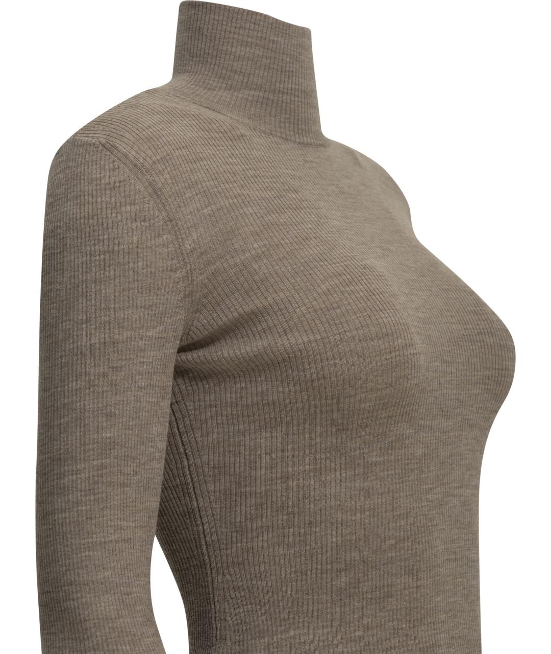 MAX MARA Бежевый шерстяной джемпер / свитер, фото 4