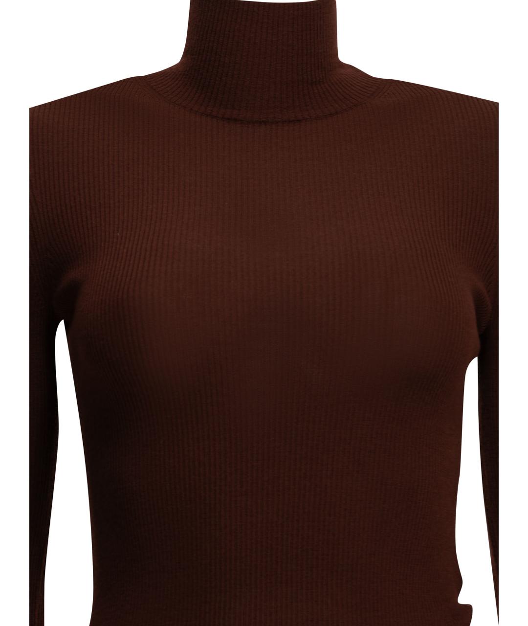 MAX MARA Бордовый шерстяной джемпер / свитер, фото 3