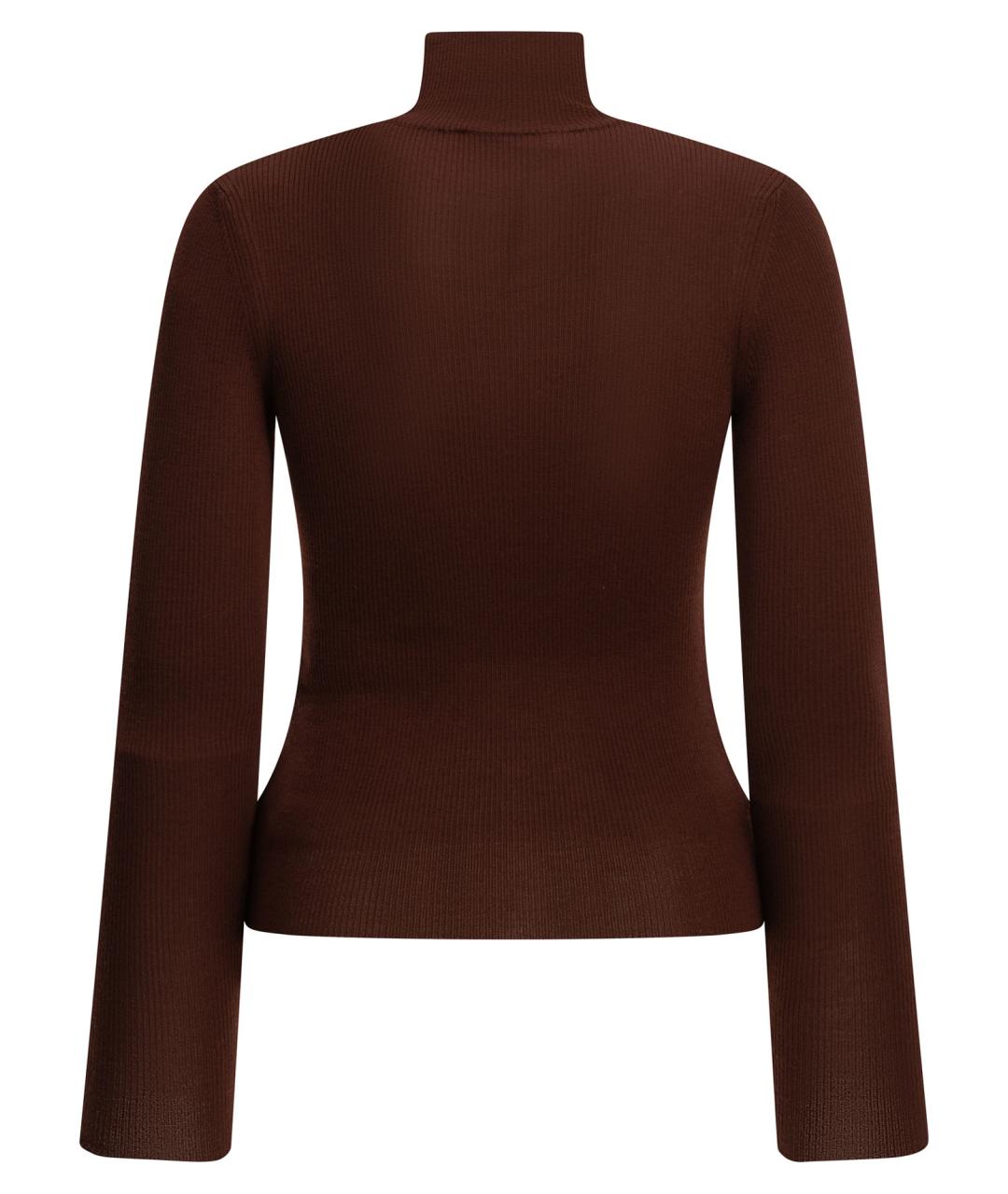 MAX MARA Бордовый шерстяной джемпер / свитер, фото 2