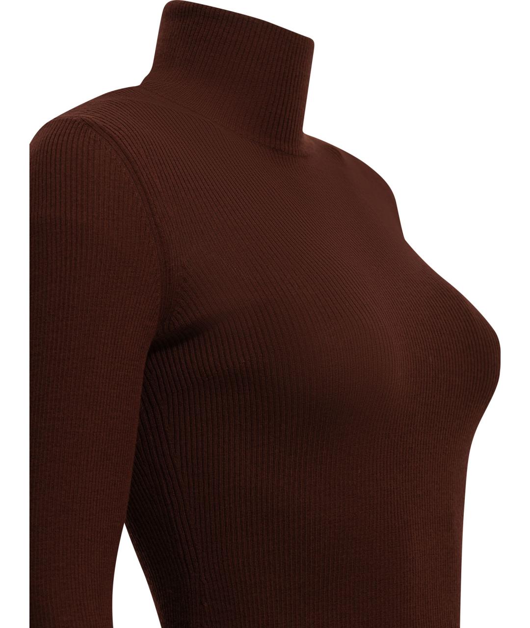 MAX MARA Бордовый шерстяной джемпер / свитер, фото 4