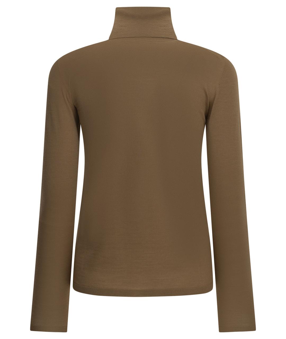 MAX MARA Коричневый шерстяной джемпер / свитер, фото 2