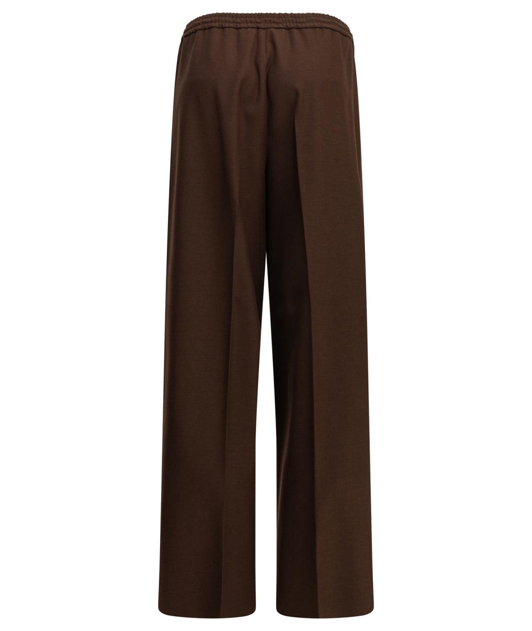 MAX MARA Бордовые шерстяные прямые брюки, фото 2