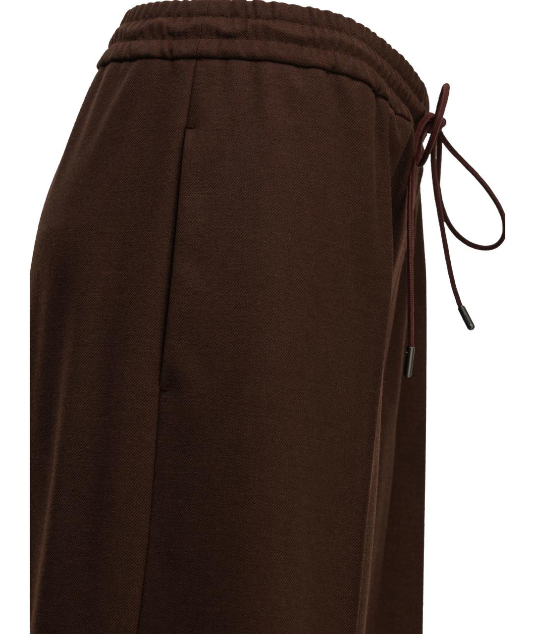 MAX MARA Бордовые шерстяные прямые брюки, фото 4