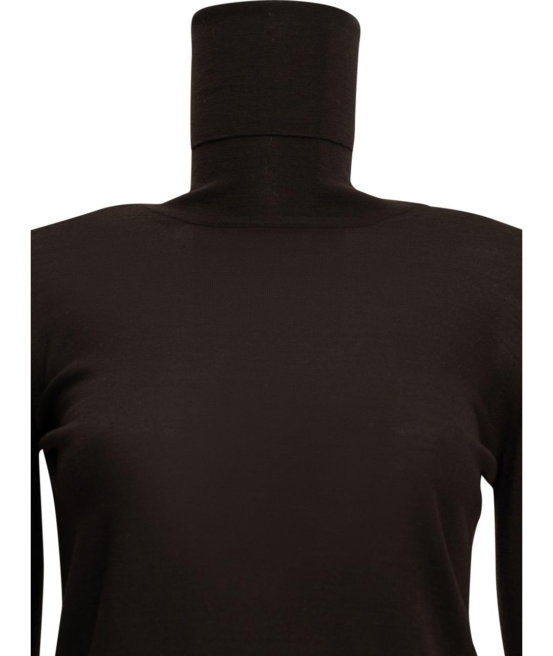 MAX MARA Коричневый шерстяной джемпер / свитер, фото 3