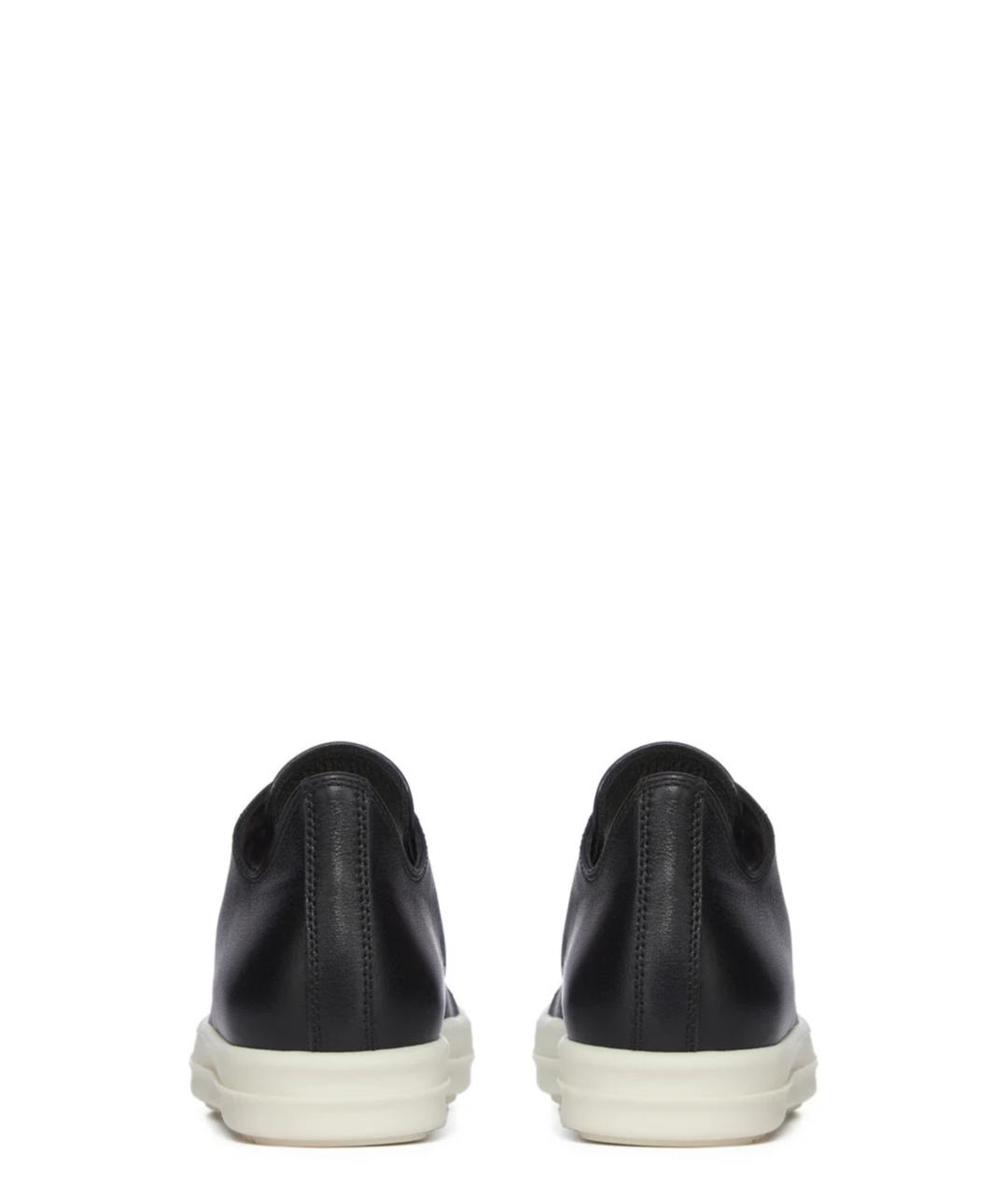 RICK OWENS Черные кожаные кеды, фото 4